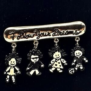 Marci Children of the Inner Light Brooch Dangle Charms Follow Your Dreams Pin